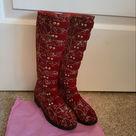 ♥️NWT♥️ TRISH SCULLY GIRLS CRIMSON BOOTS - Picture 16 of 16